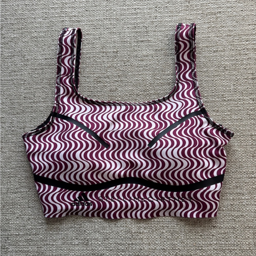 Adidas by Stella McCartney Wavy Purple Crop Top - Picture 2 of 5
